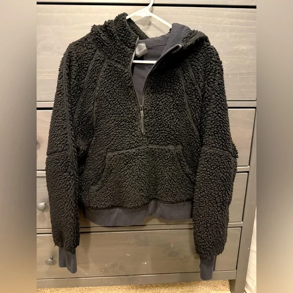 Lululemon Scuba Sherpa 1/2 Zip - Black M/L - Picture 1 of 4